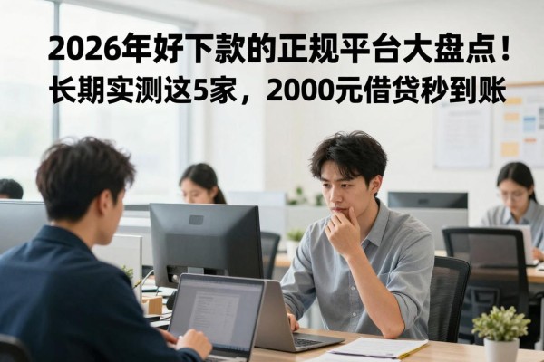 2026年好下款的正规平台大盘点！长期实测这5家，2000元借款秒到账