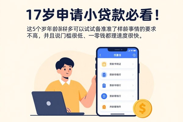 17岁申请小额贷款必看!这5个借钱微信放款软件对年龄要求不高,真心顺畅