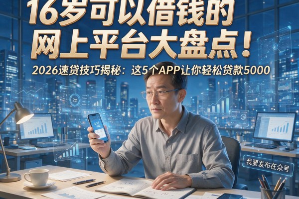 16岁可以借钱的网上平台大盘点!2026速贷技巧揭秘:这5个APP让你轻松贷款5000