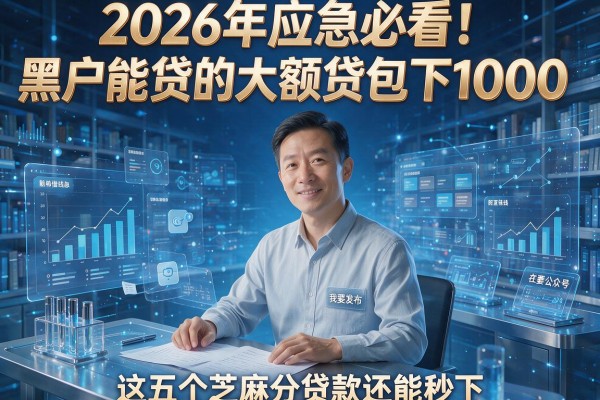 2026年应急必看!黑户能贷的大额贷包下1000,这五个芝麻分贷款还能秒下