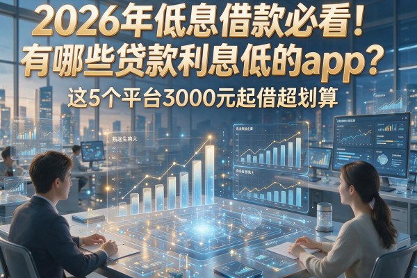 2026年低息借款必看!有哪些贷款利息低的app?这5个平台3000元起借超划算