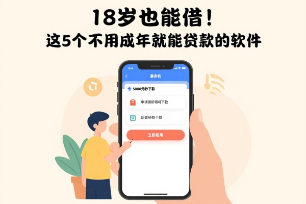 18岁也能借!这5个不用成年就能贷款的软件,5000元秒下款超好用