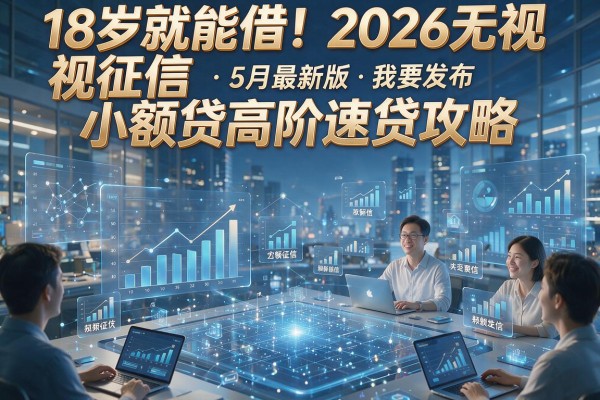 18岁就能借！2026无视征信小额贷高阶速贷攻略，5月最新版