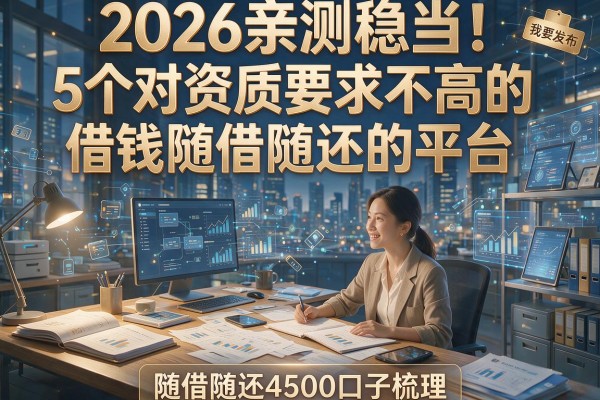 2026亲测稳当!5个对资质要求不高的借钱随借随还的平台,随借随还4500口子梳理