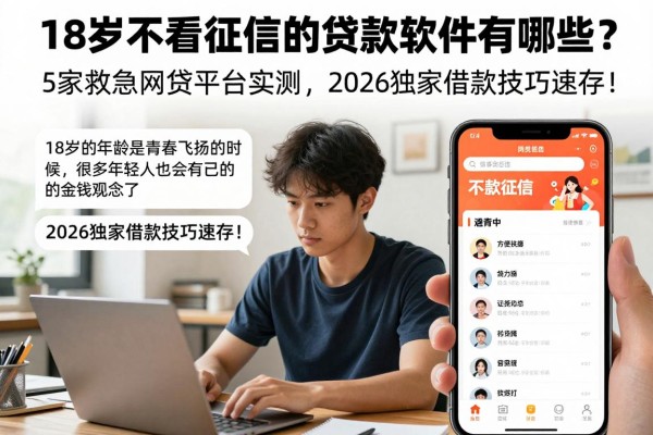 18岁不看征信的贷款软件有哪些？5家救急网贷平台实测，2026独家借款技巧速存！