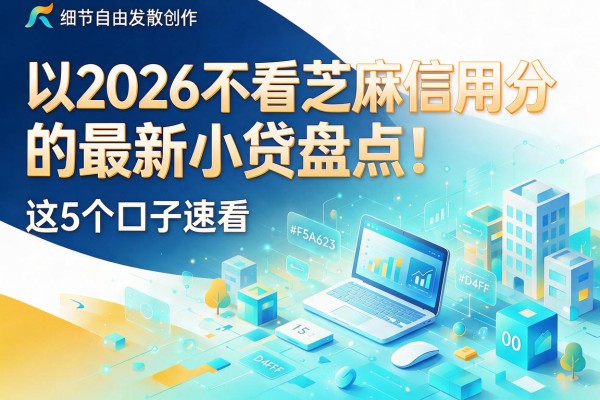2026不看芝麻信用分的最新小贷盘点!这5个口子速看