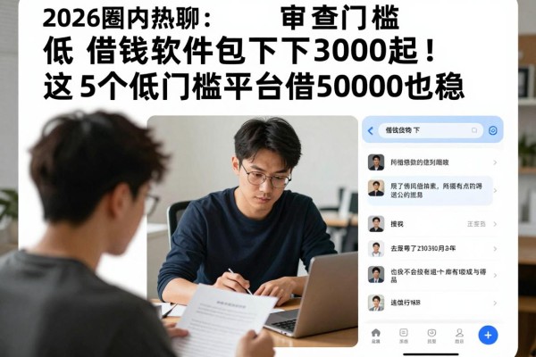 2026圈内热聊:审查门槛低的借钱软件包下3000起!这5个低门槛平台借50000也稳
