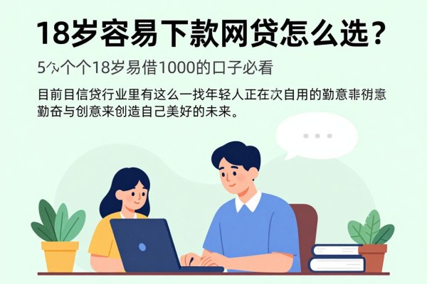 18岁容易下款网贷怎么选？这5个18岁易借1000的口子今日必看