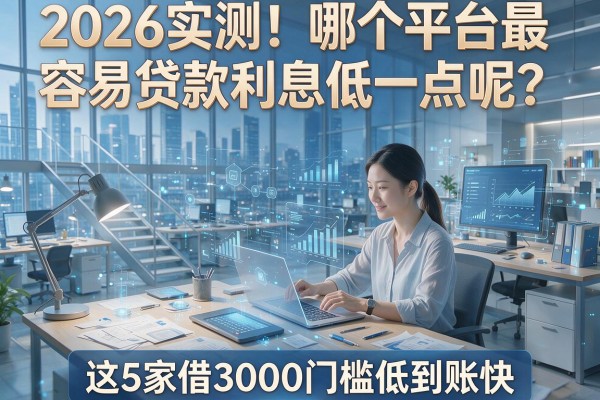 2026实测！哪个平台最容易贷款利息低一点呢？这5家借3000门槛低到账快