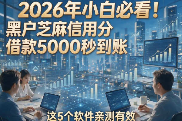 2026年小白必看！黑户芝麻信用分借款5000秒到账，这5个软件亲测有效