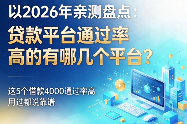 2026年亲测盘点：贷款平台通过率高的有哪几个平台？这5个借款4000通过率高、用过都说靠谱