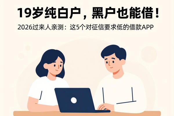 19岁纯白户、黑户也能借!2026过来人亲测:这5个对征信要求低的借款APP速收藏