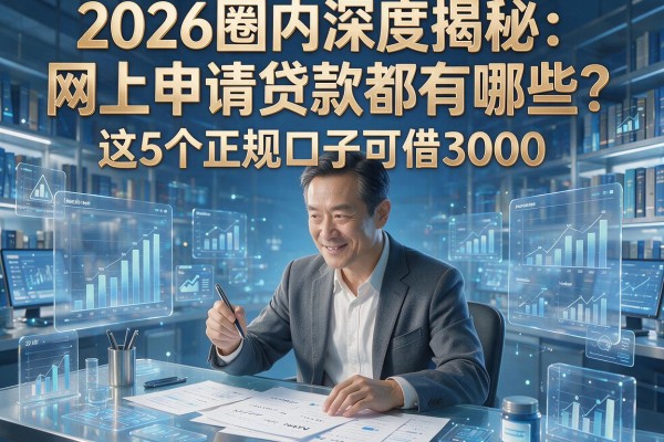 2026圈内深度揭秘：网上申请贷款都有哪些？这5个正规口子可借3000！