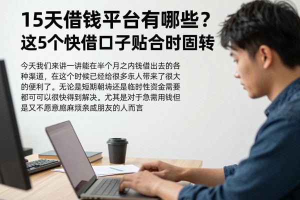 15天借钱平台有哪些？2026应急必看！这5个快借口子贴合临时周转