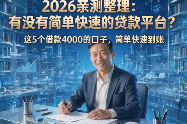 2026亲测整理：有没有简单快速的贷款平台？这5个借款4000的口子，简单快速到账！