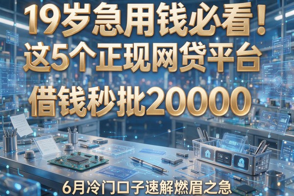 19岁急用钱必看！这5个正规网贷平台借钱秒批20000，6月冷门口子速解燃眉之急