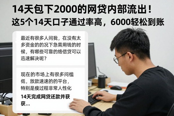 14天包下2000的网贷内部流出!这5个14天口子通过率高,6000轻松到账