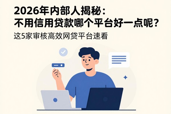 2026年内部人揭秘:不用信用贷款哪个平台好一点呢?这5家审核高效网贷平台速看