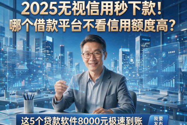 2025无视信用秒下款!哪个借款平台不看信用额度高?这5个贷款软件8000元极速到账