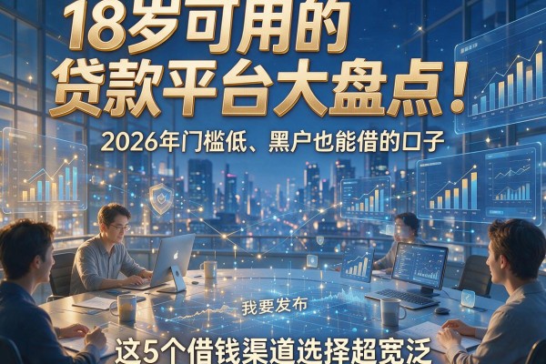 18岁可用的贷款平台大盘点！2026年门槛低、黑户也能借的口子，这5个借钱渠道选择超宽泛