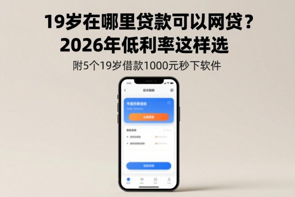 19岁在哪里贷款可以网贷?2026年低利率这样选,附5个19岁借款1000元秒下软件