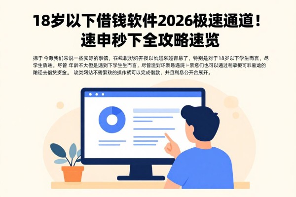18岁以下借钱软件2026极速通道!速申秒下全攻略速览