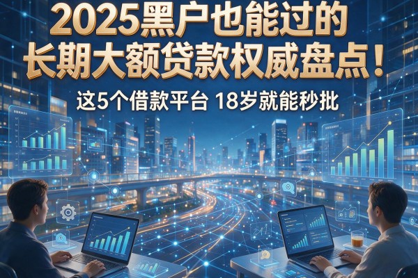 2025黑户也能过的长期大额贷款权威盘点!这5个借款平台18岁就能秒批