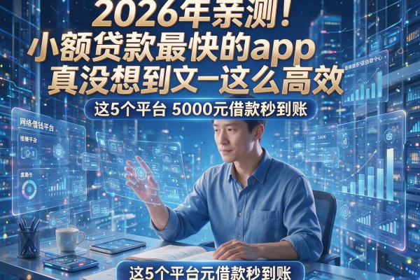 2026年亲测!小额贷款最快的app真没想到这么高效,这5个平台5000元借款秒到账
