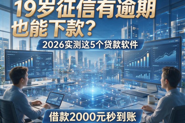 19岁征信有逾期也能下款?2026实测这5个贷款软件,借款2000元秒到账!