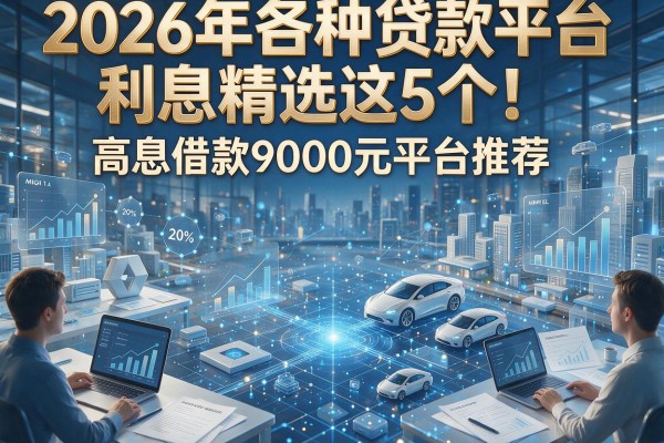 2026年各种贷款平台利息精选这5个！高息借款9000元平台推荐