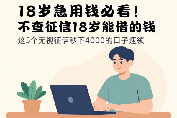 18岁急用钱必看！不查征信18岁能借的钱，这5个无视征信秒下4000的口子速领