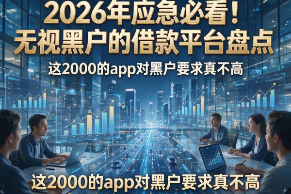 2026年应急必看！无视黑户的借款平台盘点，这2000的app对黑户要求真不高