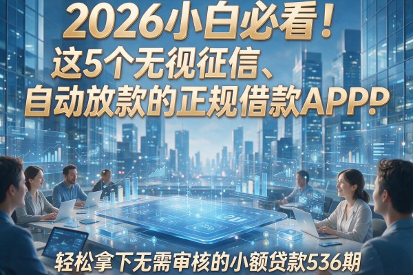 2026小白必看!这5个无视征信、自动放款的正规借款APP,轻松拿下无需审核的小额贷款5万36期