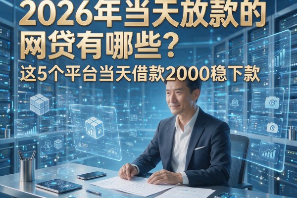 2026年当天放款的网贷有哪些?这5个平台当天借款2000稳下款!