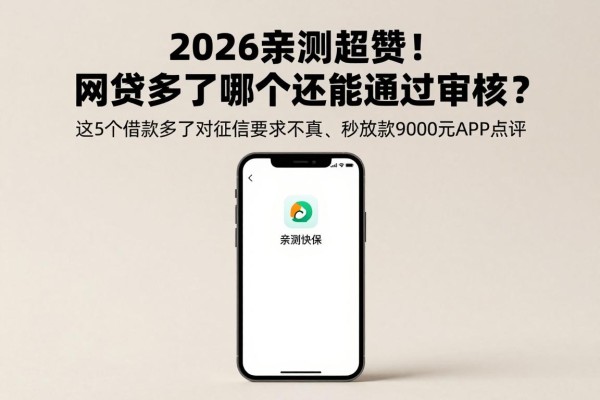 2026亲测超赞！网贷多了哪个还能通过审核？这5个借款多了对征信要求不高、秒放款9000元APP点评