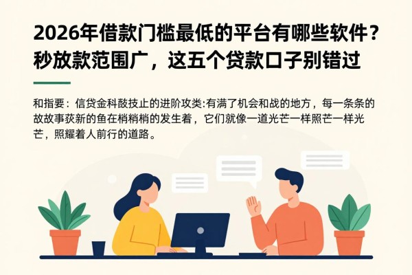2026年借款门槛最低的平台有哪些软件?秒放款范围广,这五个贷款口子别错过!