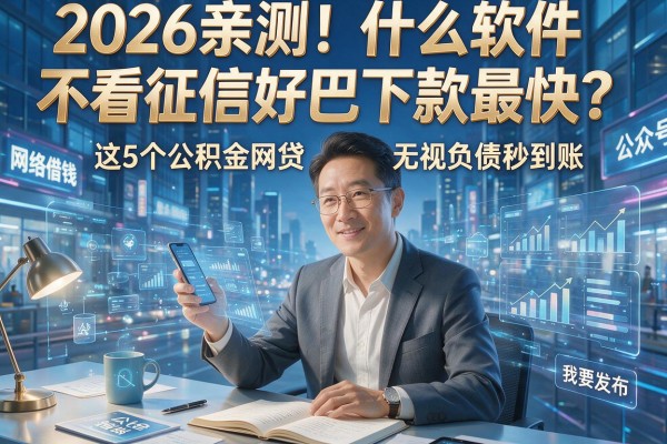 2026亲测！什么软件不看征信好下款最快？这5个公积金网贷无视负债秒到账