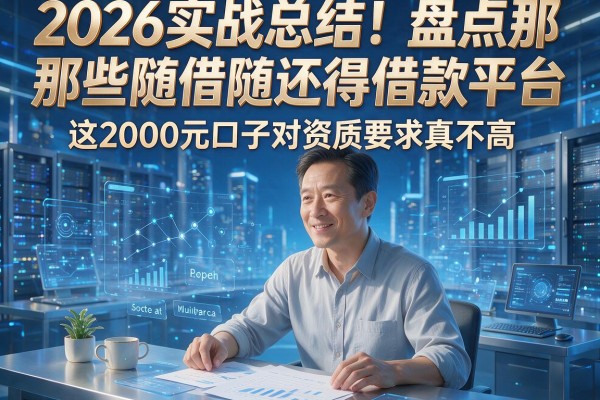 2026实战总结！盘点那些随借随还得借款平台，这2000元口子对资质要求真不高