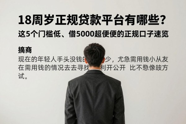 18周岁正规贷款平台有哪些?这5个门槛低、借5000超简便的正规口子速览