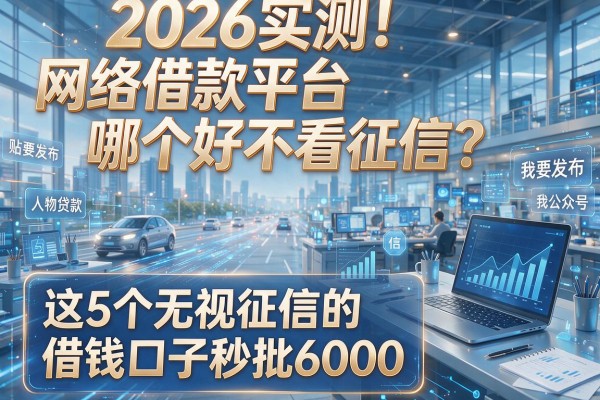 2026实测!网络借款平台哪个好不看征信?这5个无视征信的借钱口子秒批6000