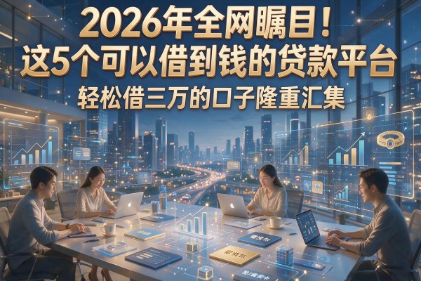 2026年全网瞩目！这5个可以借到钱的贷款平台，轻松借三万的口子隆重汇集