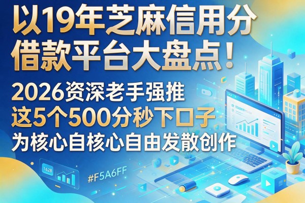 19年芝麻信用分借款平台大盘点！2026资深老手强推这5个500分秒下口子