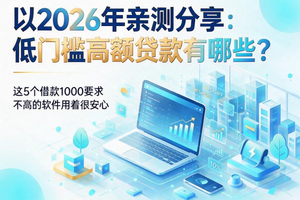 2026年亲测分享：低门槛高额贷款有哪些？这5个借款1000要求不高的软件用着很安心