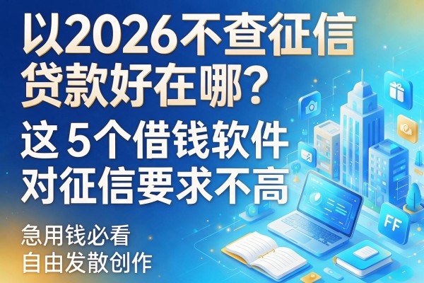2026不查征信贷款好在哪?这5个借钱软件对征信要求不高,急用钱必看