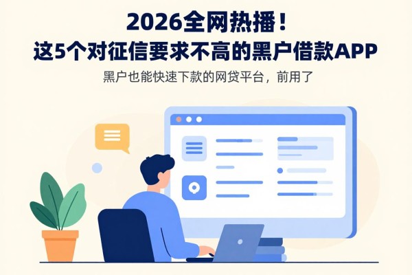 2026全网热播!这5个对征信要求不高的黑户借款APP,黑户也能快速下款的网贷平台都在这里