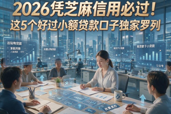 2026凭芝麻信用必过!这5个好过小额贷款口子独家罗列