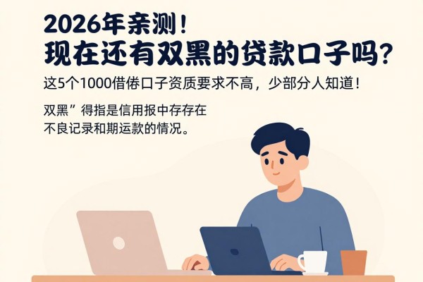 2026年亲测!现在还有双黑的贷款口子吗?这5个1000借款口子资质要求不高,少部分人知道!