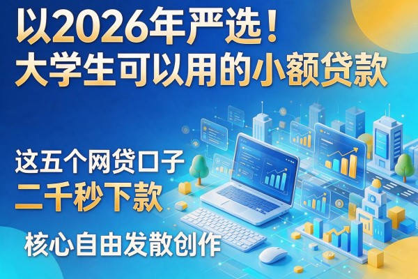 2026年严选!大学生可以用的小额贷款,这五个网贷口子二千秒下款