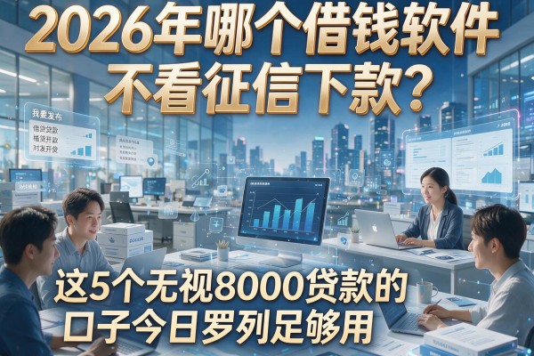 2026年哪个借钱软件不看征信下款？这5个无视8000贷款的口子今日罗列足够用！