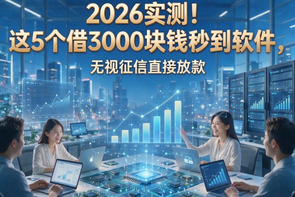 2026实测！这5个借3000块钱秒到软件，无视征信直接放款